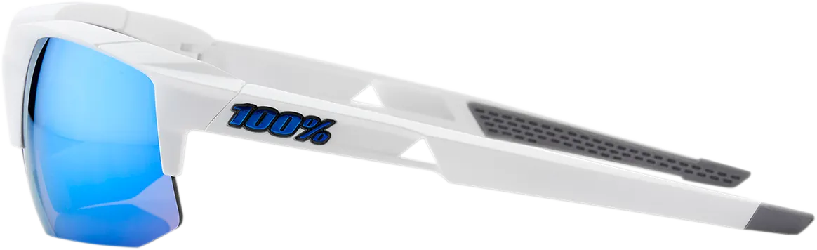 100% Speedcoupe Sunglasses - White - Blue Mirror 61031-000-75