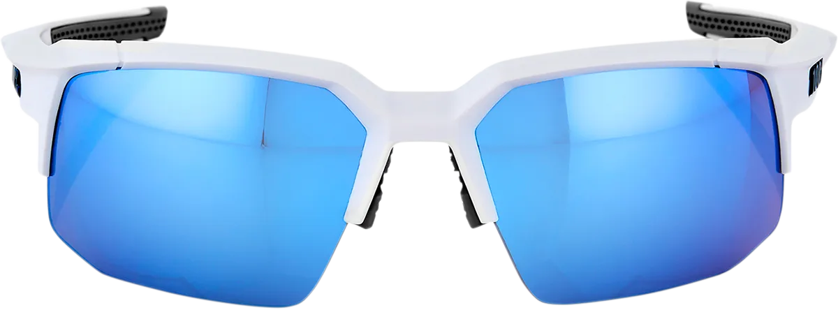 100% Speedcoupe Sunglasses - White - Blue Mirror 61031-000-75