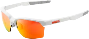 100% Sportcoupe Sunglasses - White - Red Mirror 61020-000-43