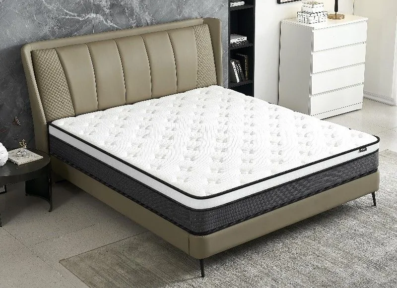 10" Hybrid Pillow Top Mattress A Box With Breathable And Hypoallergenic Design, Medium Firm For Lumbar Support by Couch.com