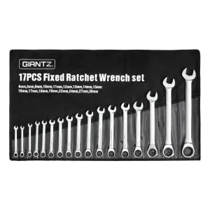17pcs Ratchet Spanner Set | Metric | 6MM-30MM