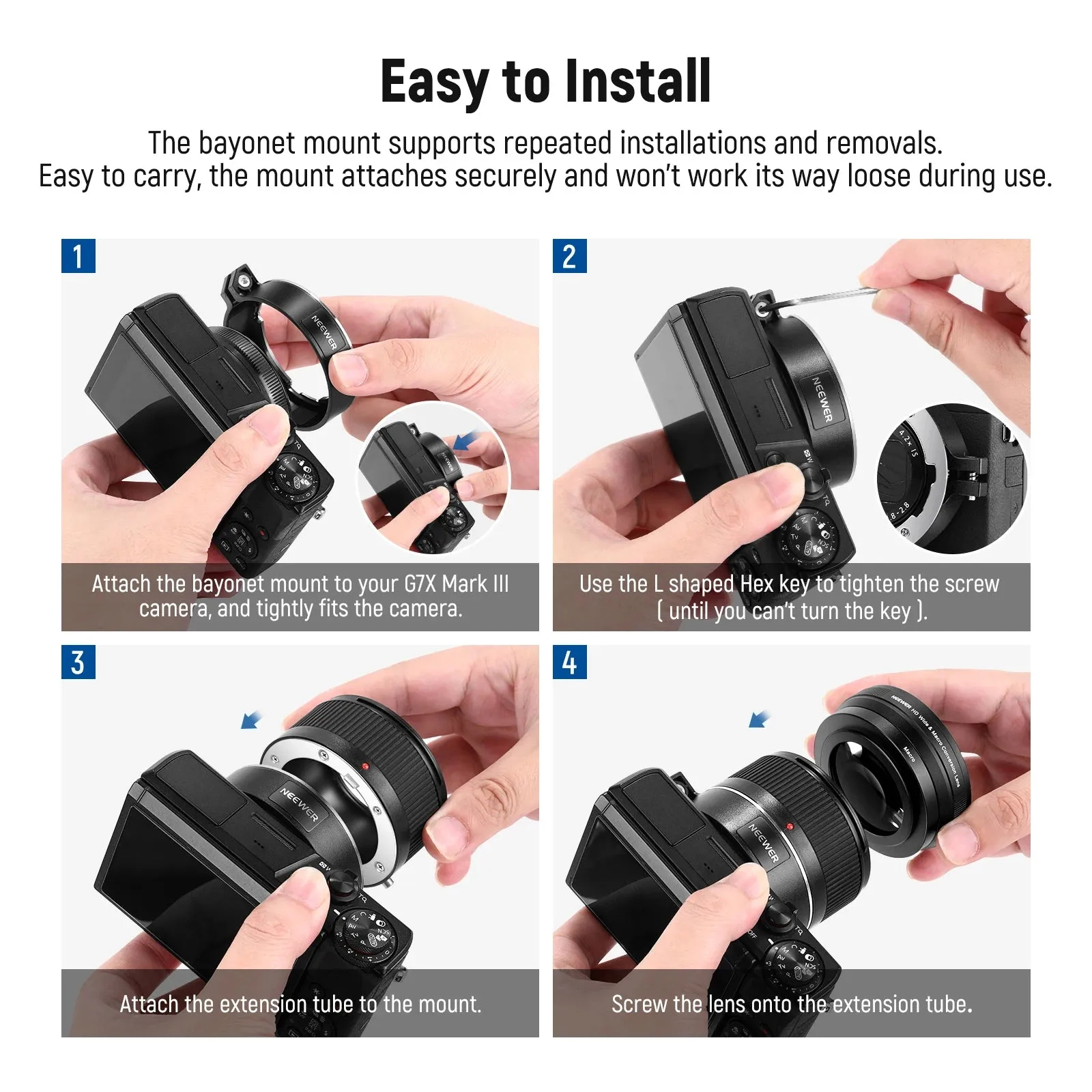 18mm Hd Wide Angle & 10x Macro Lens for Canon G7x Mark Iii Camera
