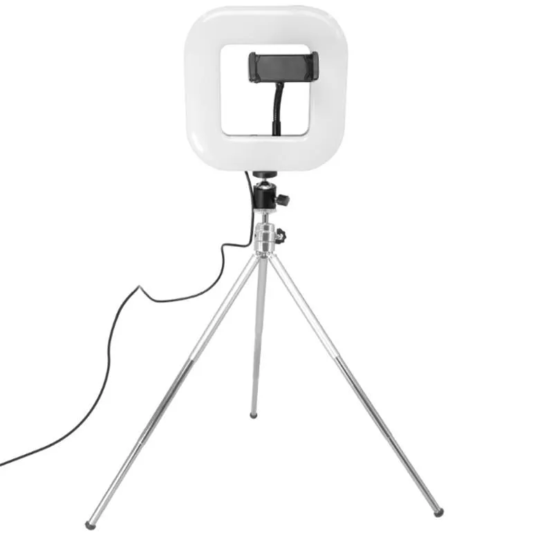 28cm Dimmable LED Square Light with Tripod for Mobile Phone Live Streaming