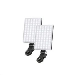 2pcs Selfie Lights with Front & Back Phone Clip 60 Led High Power 95 Cri Video Light 2000mah Rechargeable