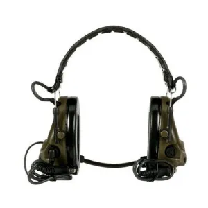 3M PELTOR ComTac V Headset MT20H682FB-19 GN, Foldable, Dual Lead, Standard Dynamic Mic, NATO Wiring, Green