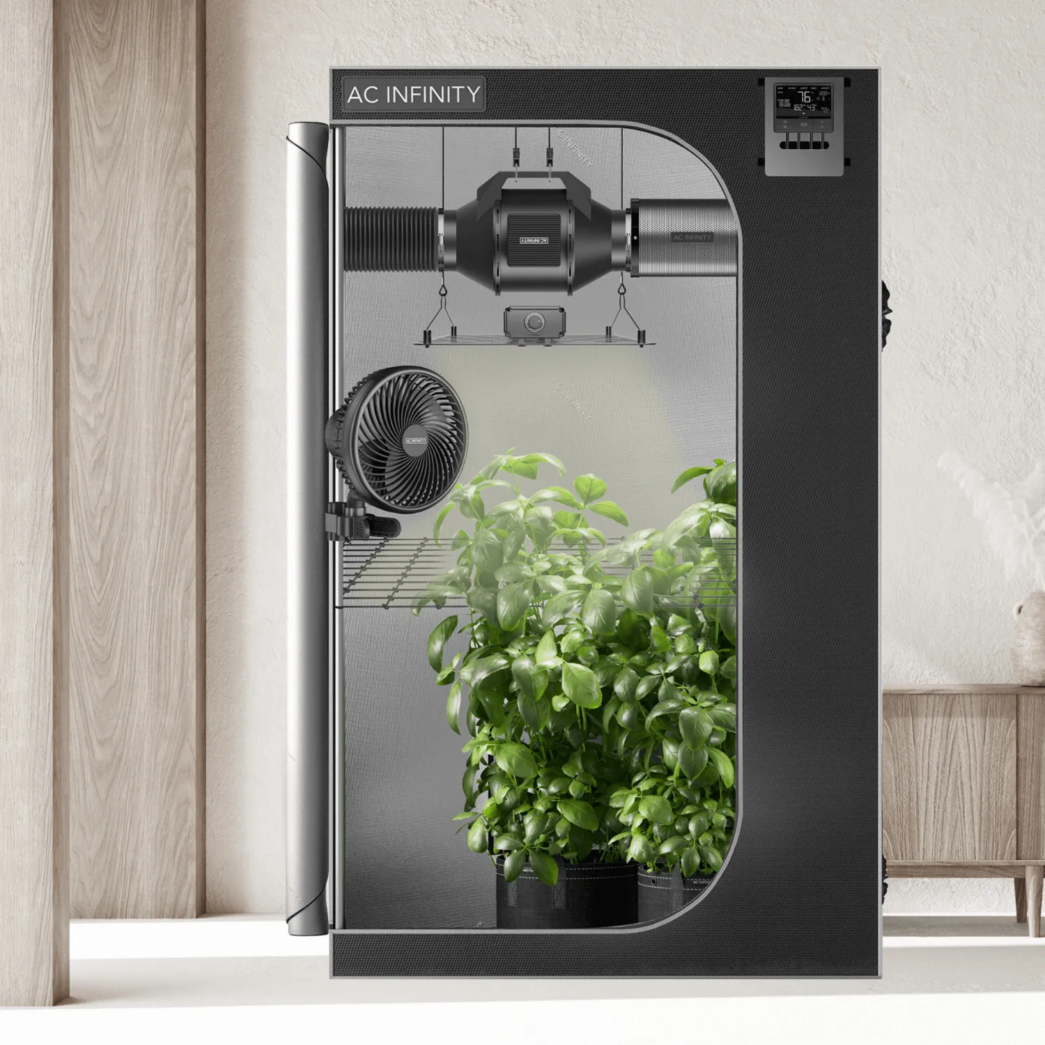 AC Infinity Advance Grow Tent System 2x2, 1-Plant Kit, Integrated Smart Controls to Automate Ventilation, Circulation, Full Spectrum LED Grow Light
