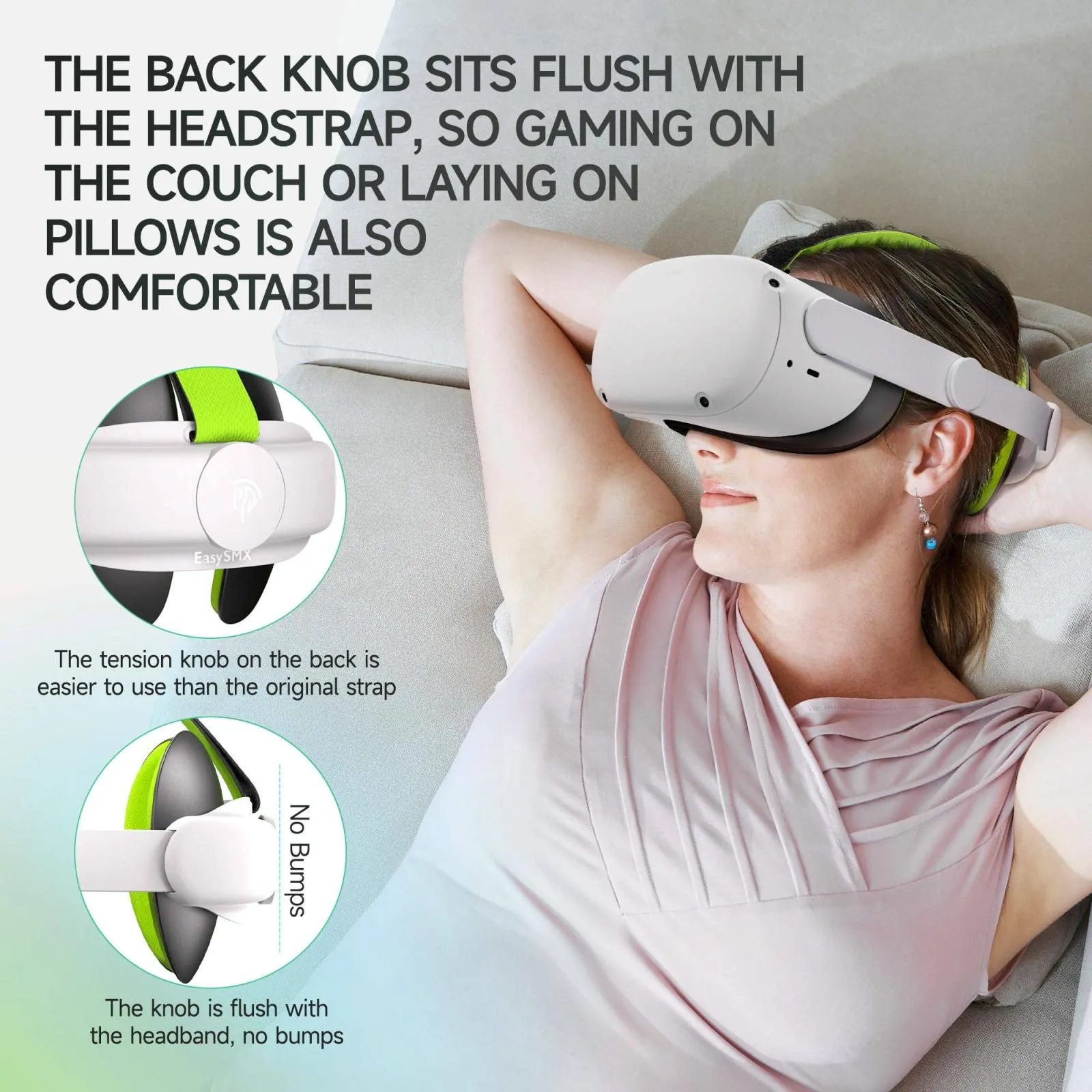 Adaptive Head Strap for Meta Quest 2 Vr with Adjustable Pads