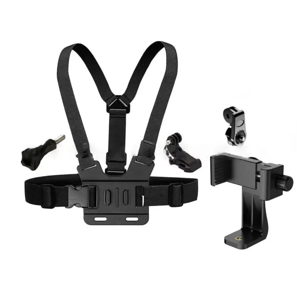 Adjustable Phone Clip with Chest Strap for Sport Camera