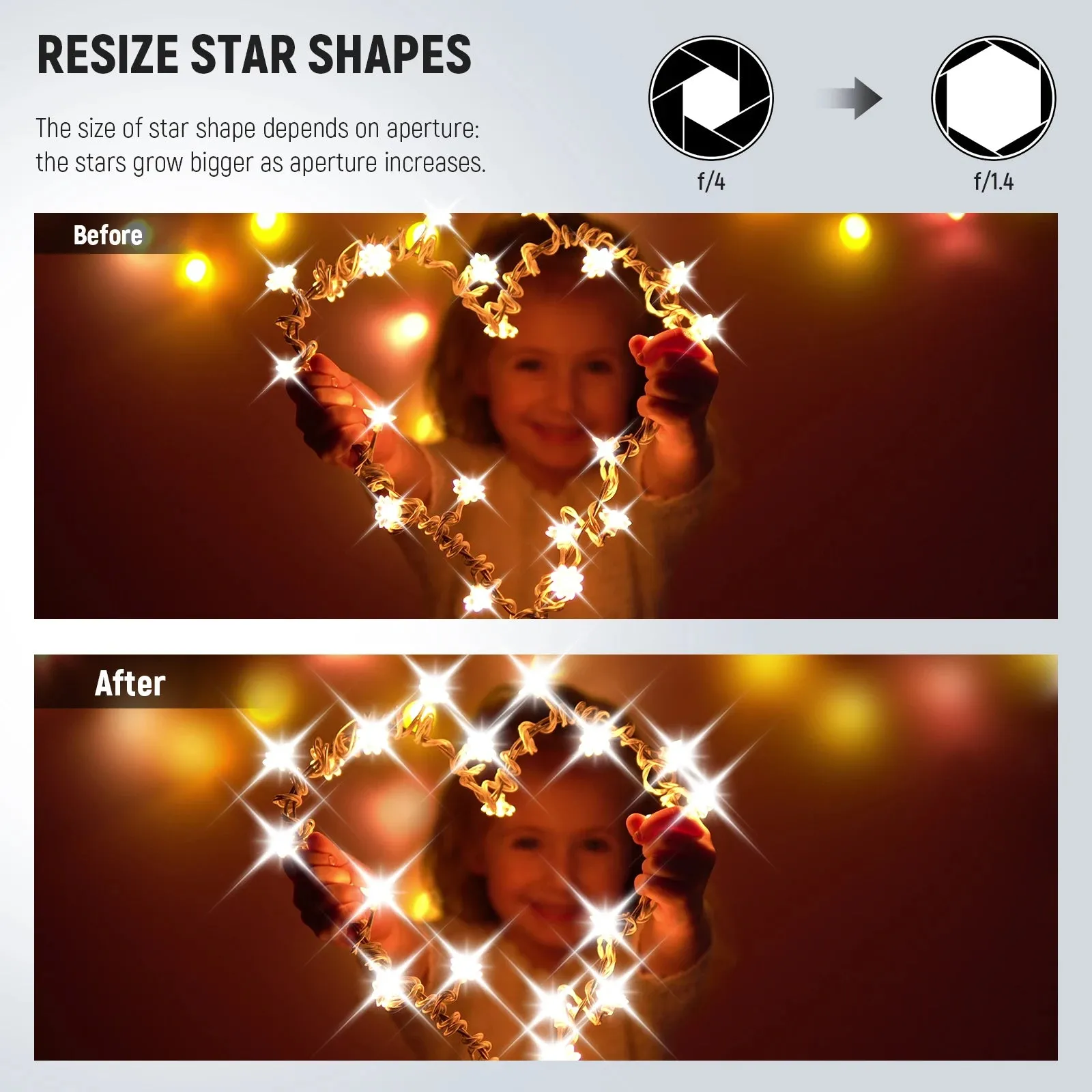 Adjustable Star Filters 3pcs (4 6 8 Points) Ultra Slim Aluminum Frame