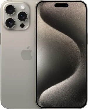 Apple iPhone 15 Pro Max, 256GB, Natural Titanium, Unlocked