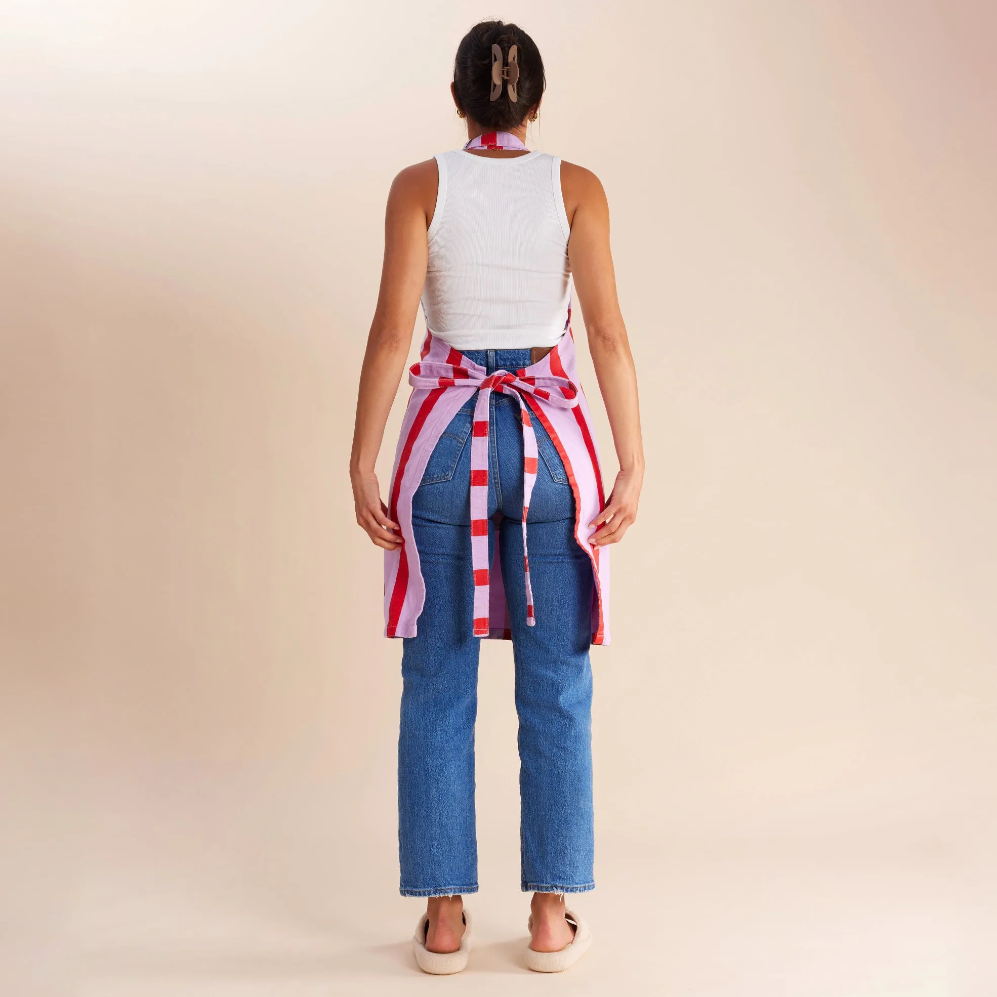APRON - GRAPEFRUIT STRIPES