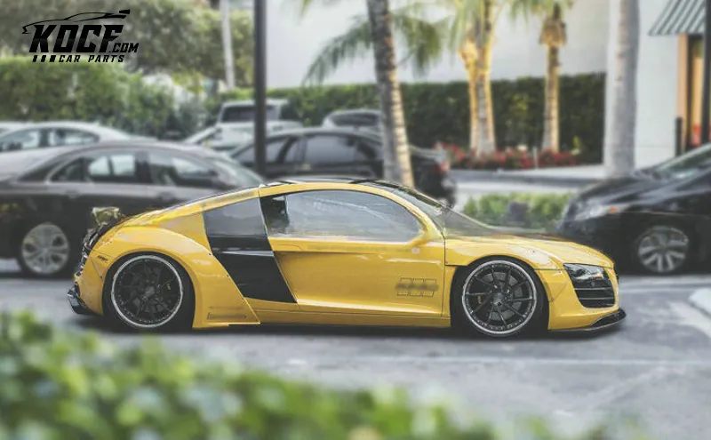 AUDI R8 V8 06-12 Coupe LB Style Fiberglass Wide Full Body Kits 15pcs
