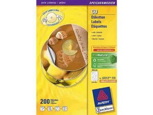Avery CD Labels, 117 mm [200 Labels] for Laser & Inkjet Printers [L6043-100]