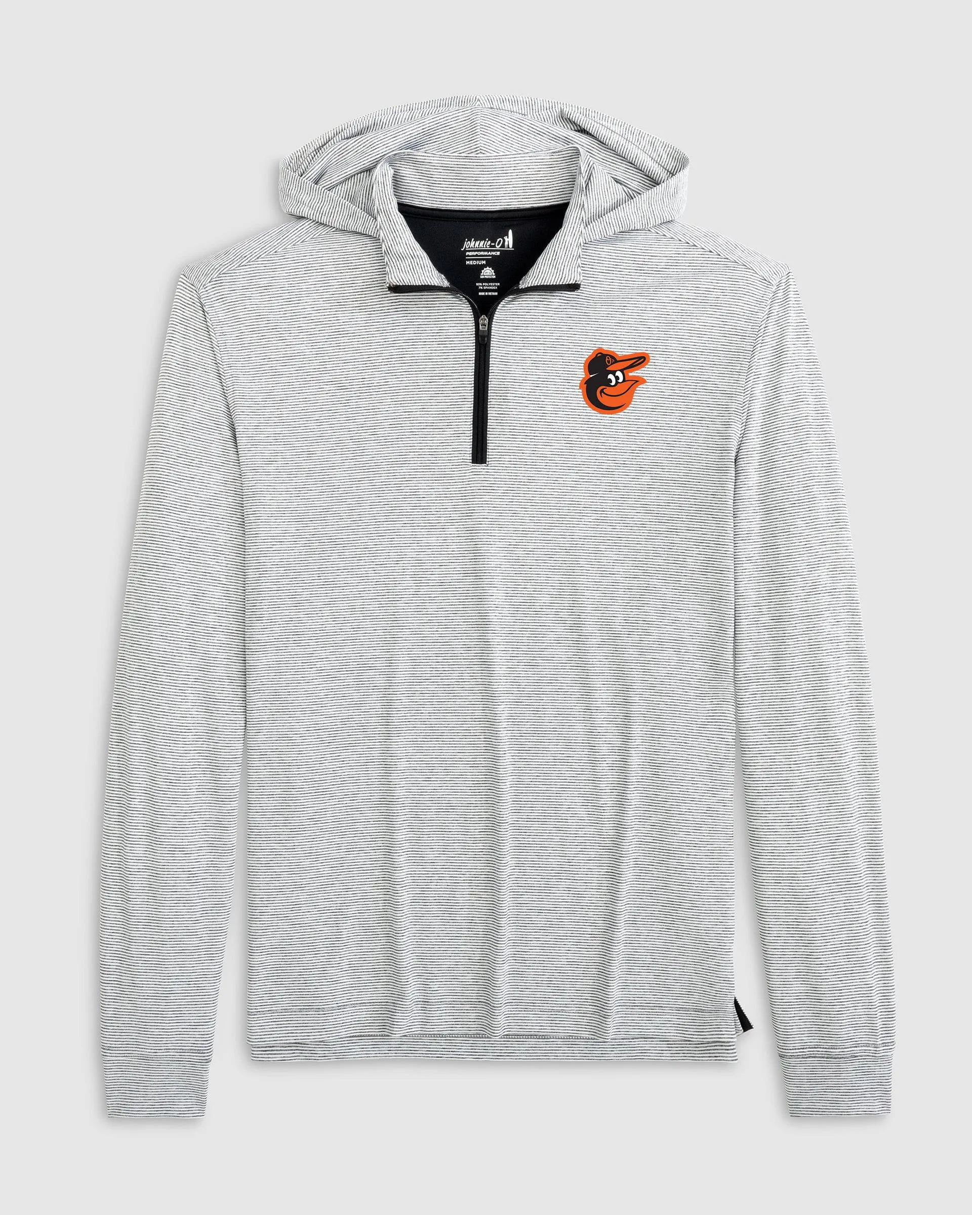 Baltimore Orioles Hybrid Performance 1/4 Zip Hoodie - O Logo