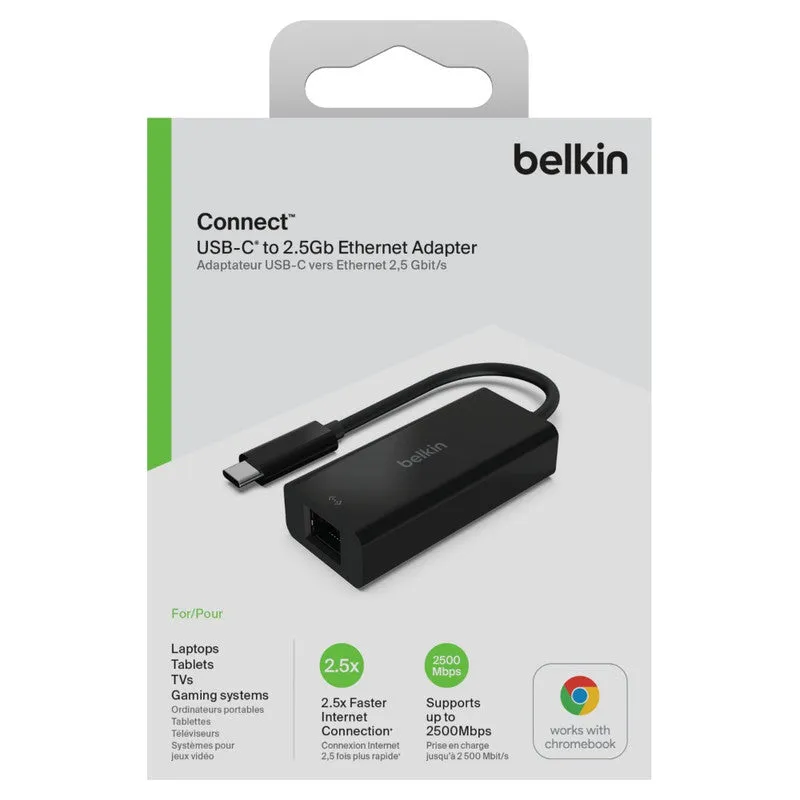 BELKIN USB-C TO 2.5GB Ethernet Adapter - Black