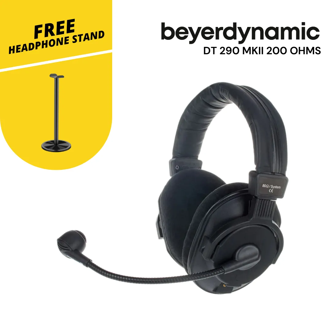 Beyerdynamic DT 290 MKII 200 Ohms Closed-Back Headset with 80 Ohms Dynamic Hypercardioid Microphone (DT-290 / DT290 MK2