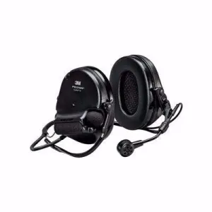 Black 3M PELTOR Swat-Tac VI Hearing Defender No Comms Back Band, Single Freq, 915 Mhz, MT20H682BB-09N SVS