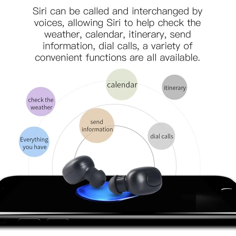 Bluetooth 5.0 Wireless Earbuds with Charging Case