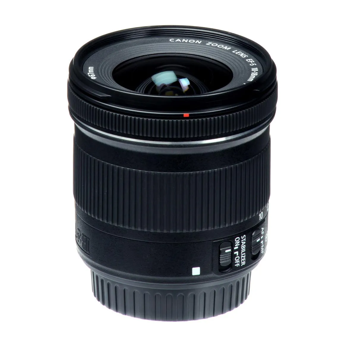 Canon EF-S 10-18mm f/4.5-5.6 IS STM lens, black