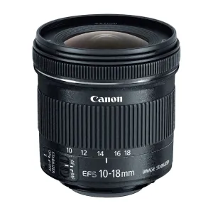 Canon EF-S 10-18mm f/4.5-5.6 IS STM lens, black