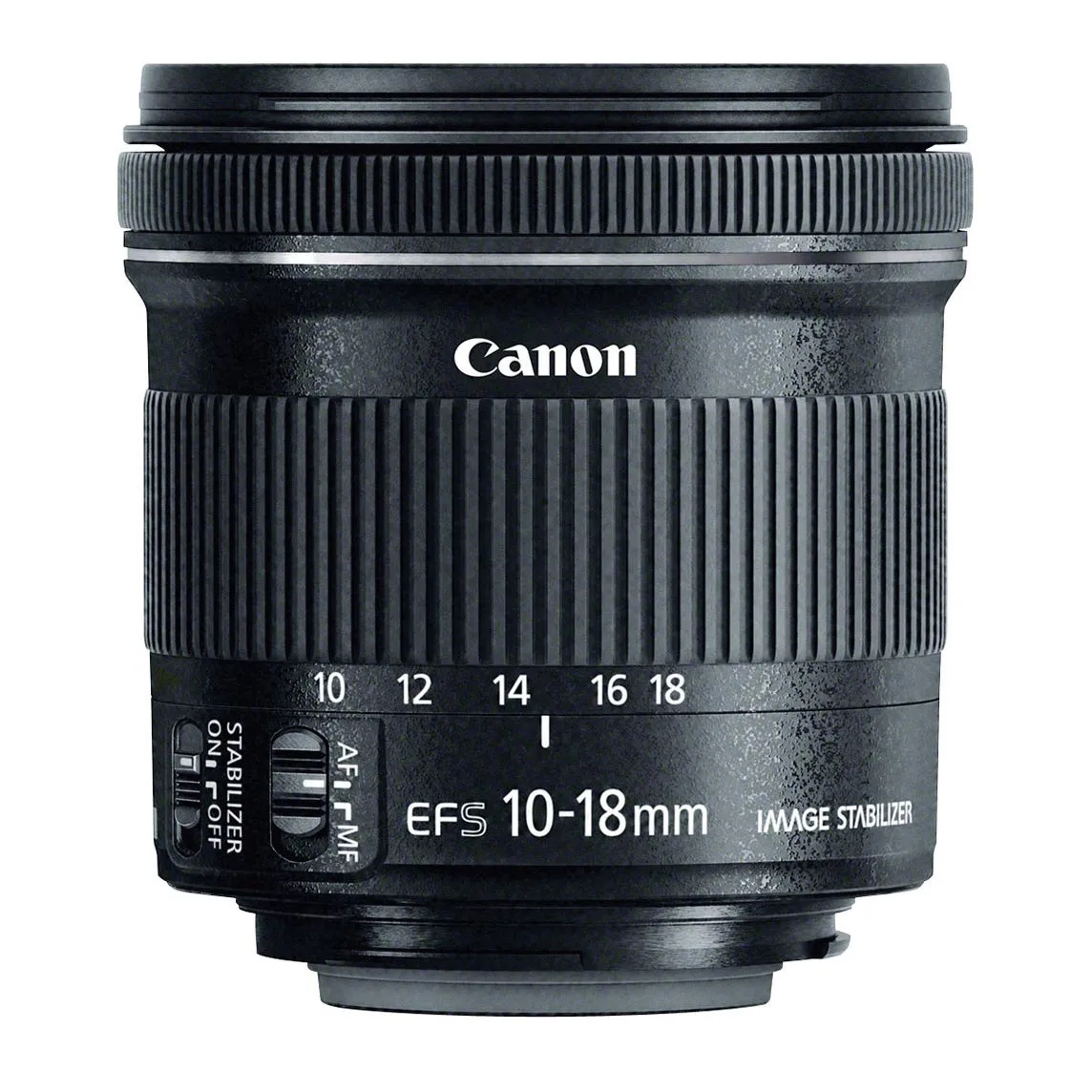 Canon EF-S 10-18mm f/4.5-5.6 IS STM lens, black