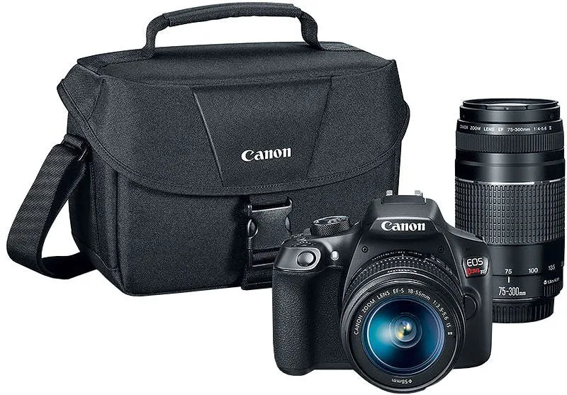 Canon EOS Rebel T6 EF-S 18-55mm   EF 75-300mm Double Zoom Kit - 1159C008
