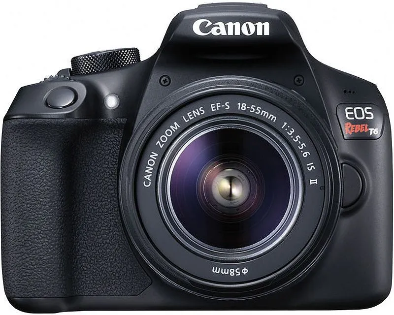 Canon EOS Rebel T6 EF-S 18-55mm   EF 75-300mm Double Zoom Kit - 1159C008