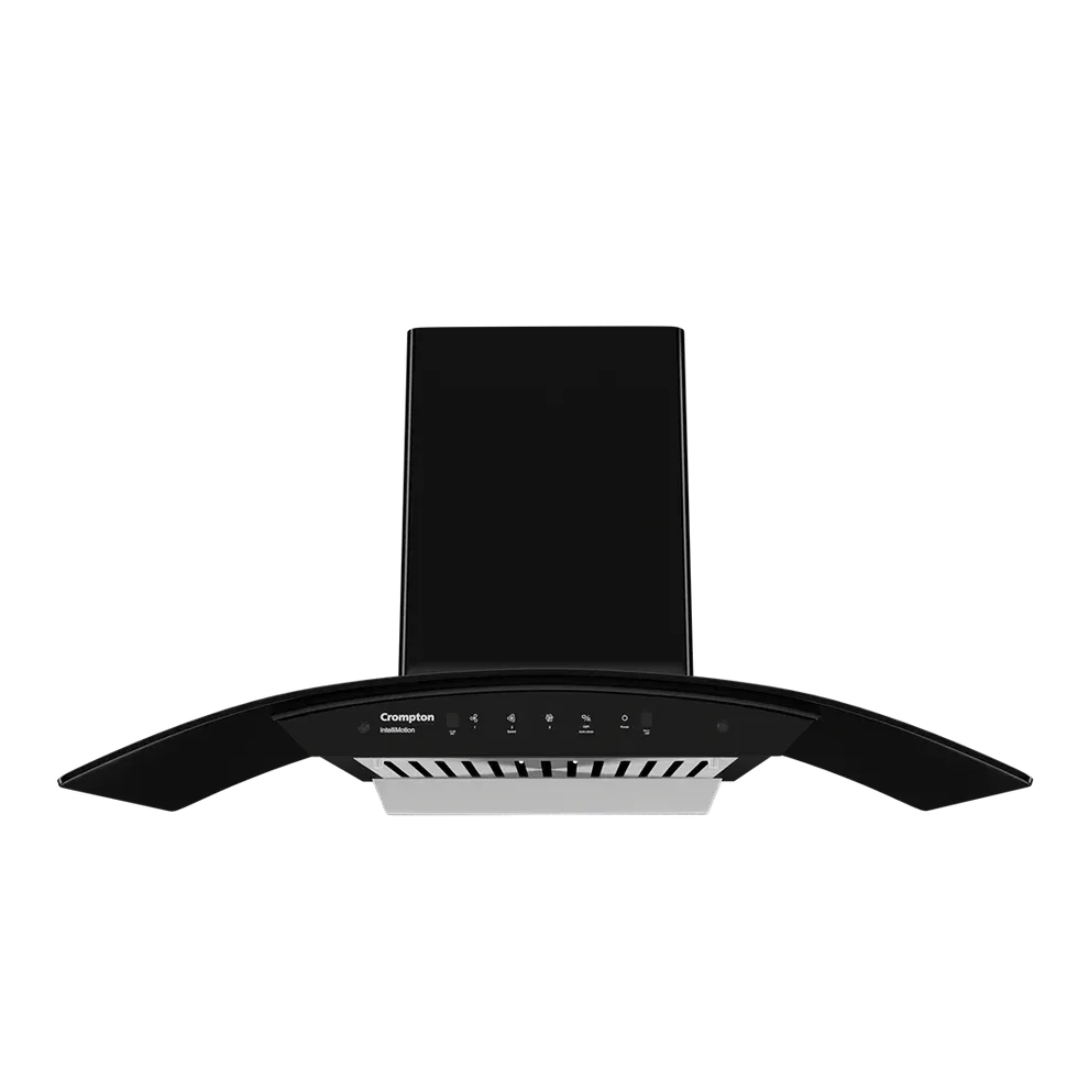 CHD-IMC90BFA-MBL-Curved Wall Mounted Chimney IntelliMotion 90 cm