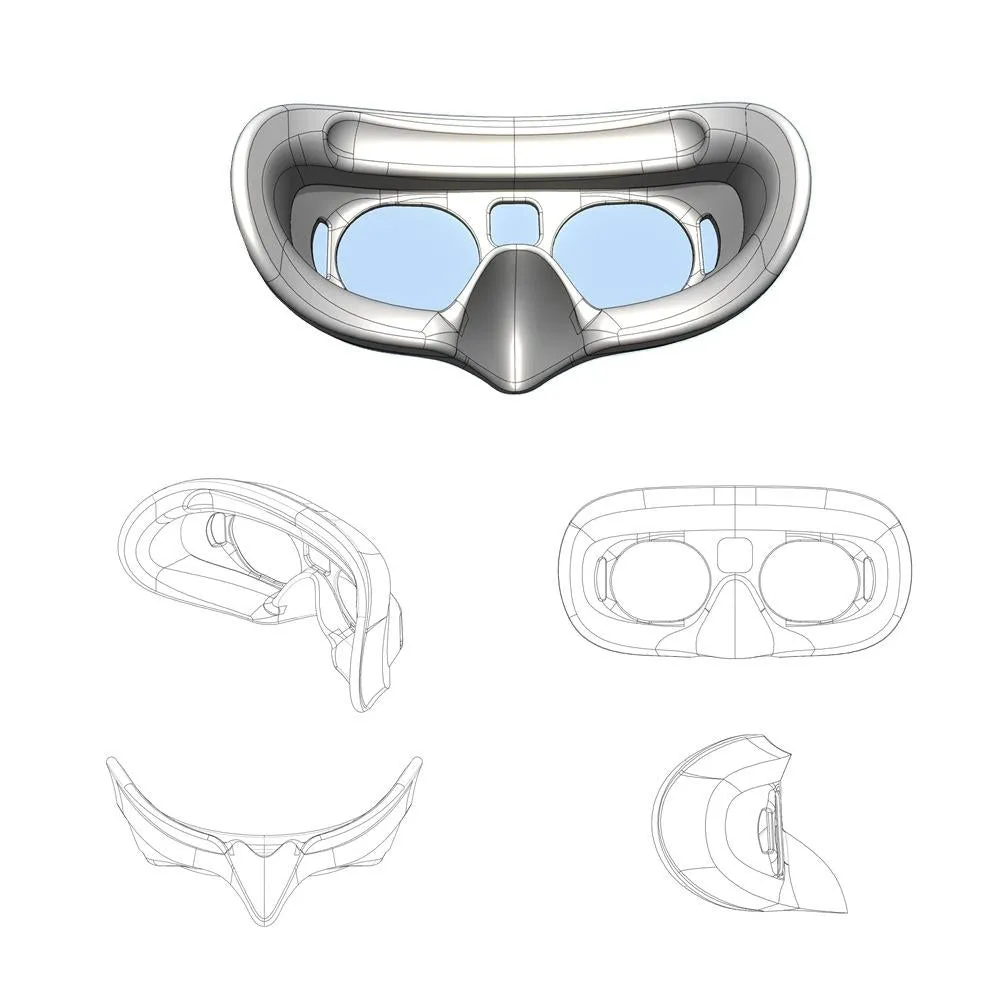 Comfort Foam Padding and Eye Mask for Dji Goggles 2 with Lens Cover