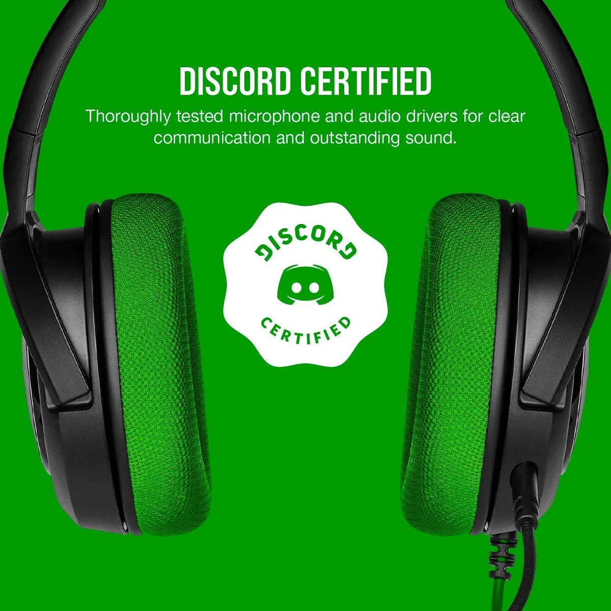 Corsair Headset HS35 - Stereo Gaming Headset - Memory Foam Earcups - Headphones Designed for Xbox One and Mobile - Green