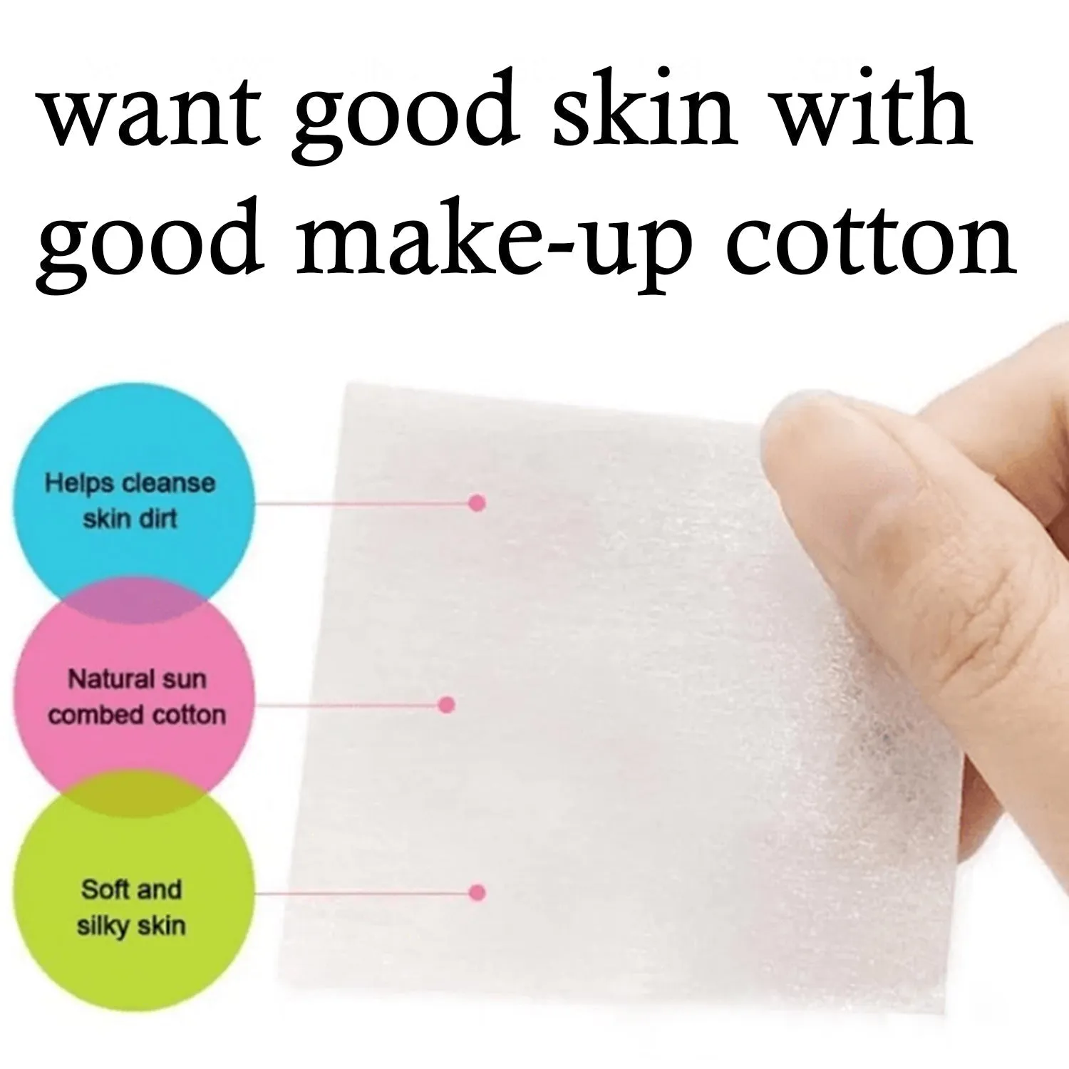 Cotton Makeup Remover Pads for Women Girls (Pack of 40)