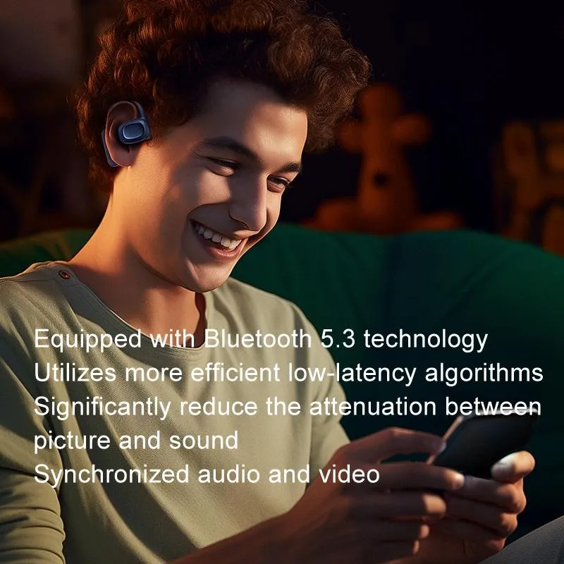 Crystal Air Conduction Bluetooth Earphones - Openbuds Ows