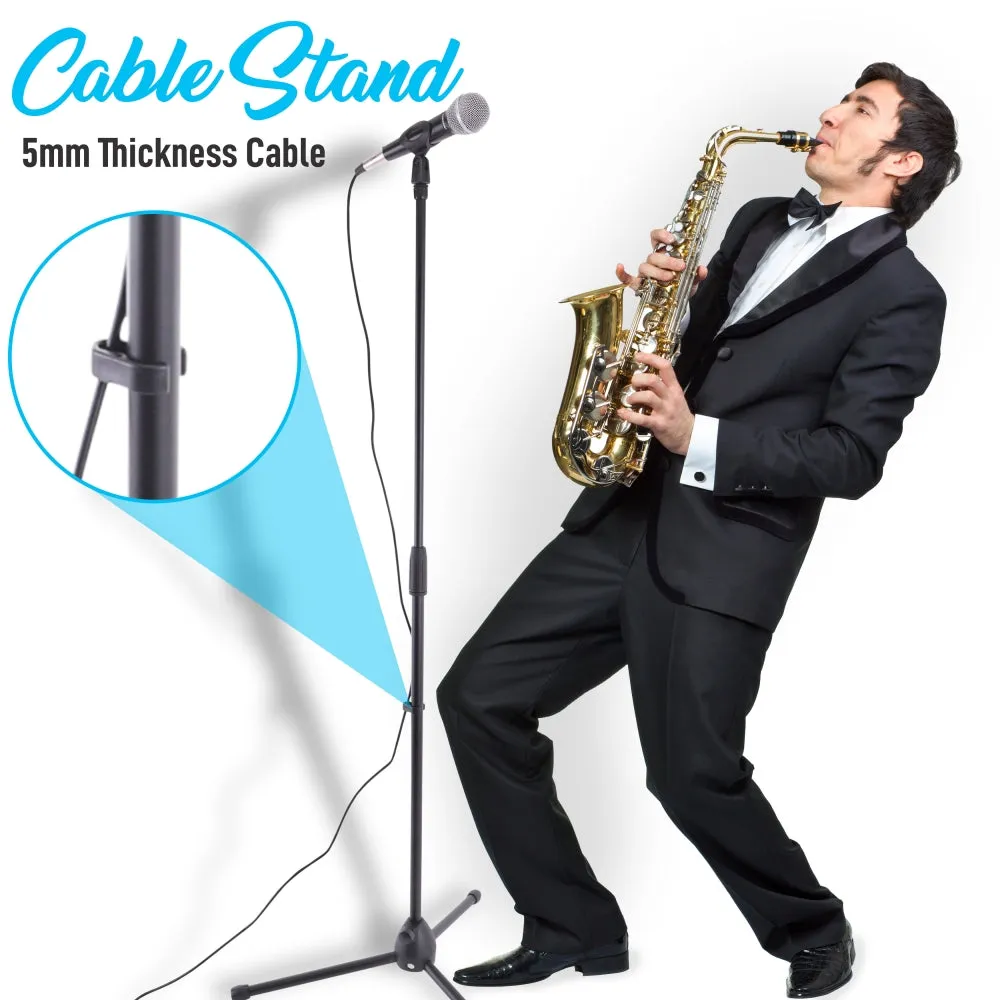 Dynamic Microphone Kit - Pro Mic Kit With Microphone Stand, Carrying Bag, And Cable