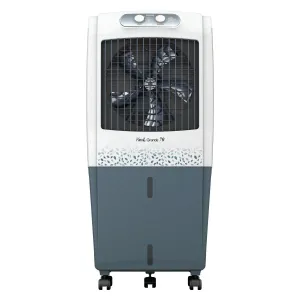Havells KoolGrande 70L Desert Air Cooler  3-Side Honeycomb Pads with Bacteria Shield, Ice Chamber, Bed-Height Fan, Inverter Compatible, White & Grey (GHRACBKE070)