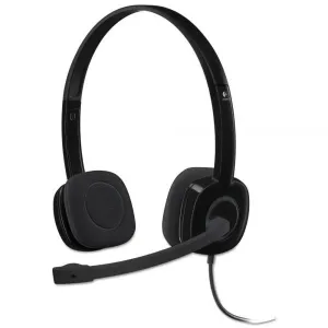 Logitech H151 Binaural Over-the-Head Stereo Headset, Black 981-000587 - DISCONTINUED