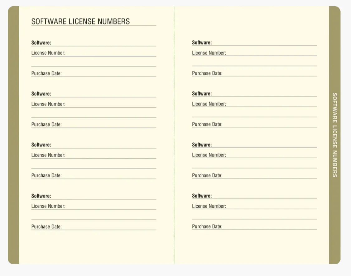 Midnight Floral Internet Address & Password Logbook