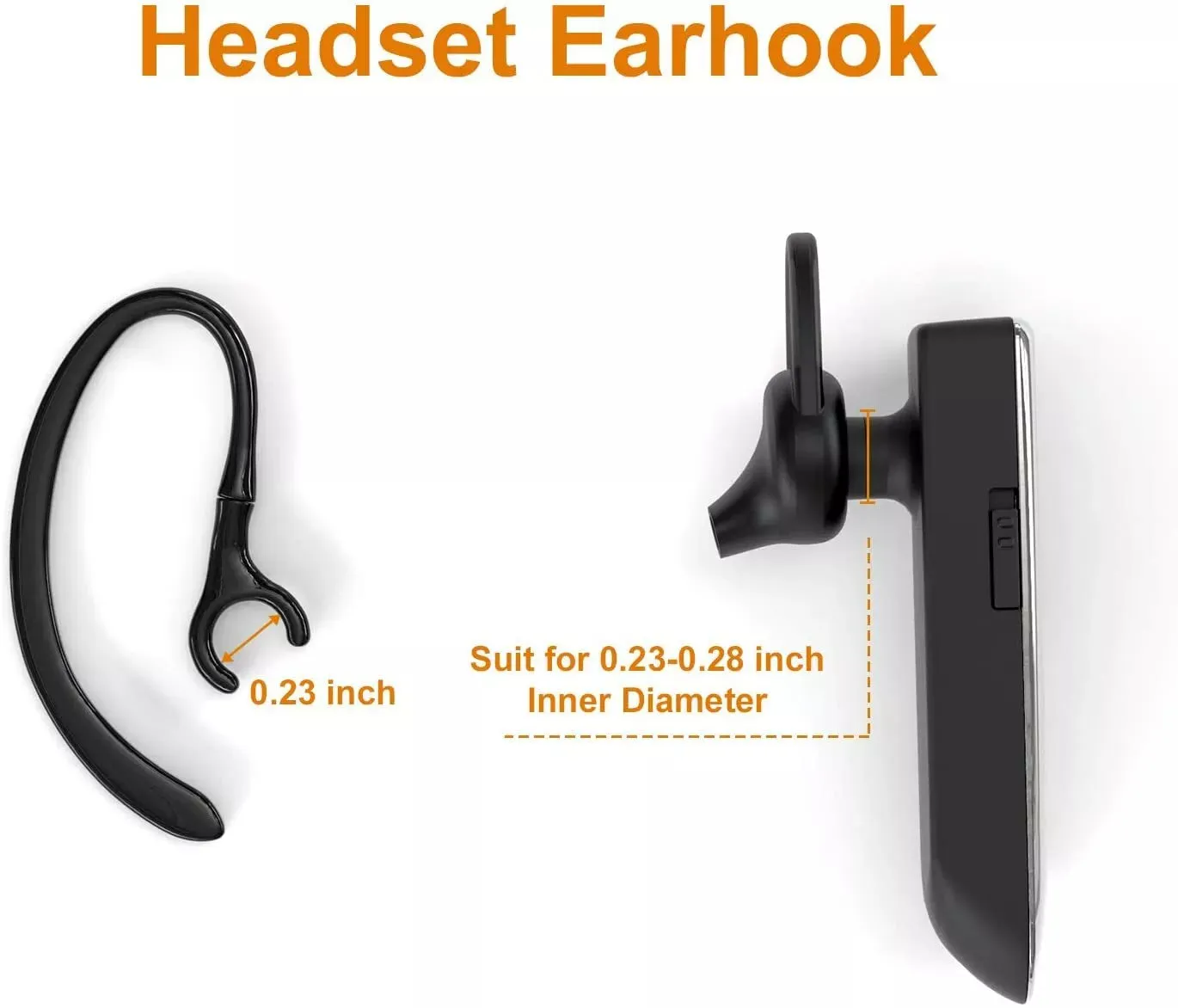 New Bee (Small) Replacement Ear Hook - Universal Clip for Bluetooth Headsets (6-Pack)