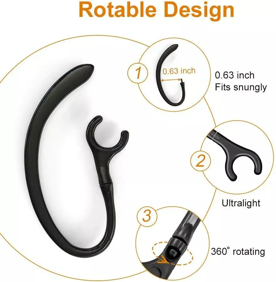 New Bee (Small) Replacement Ear Hook - Universal Clip for Bluetooth Headsets (6-Pack)