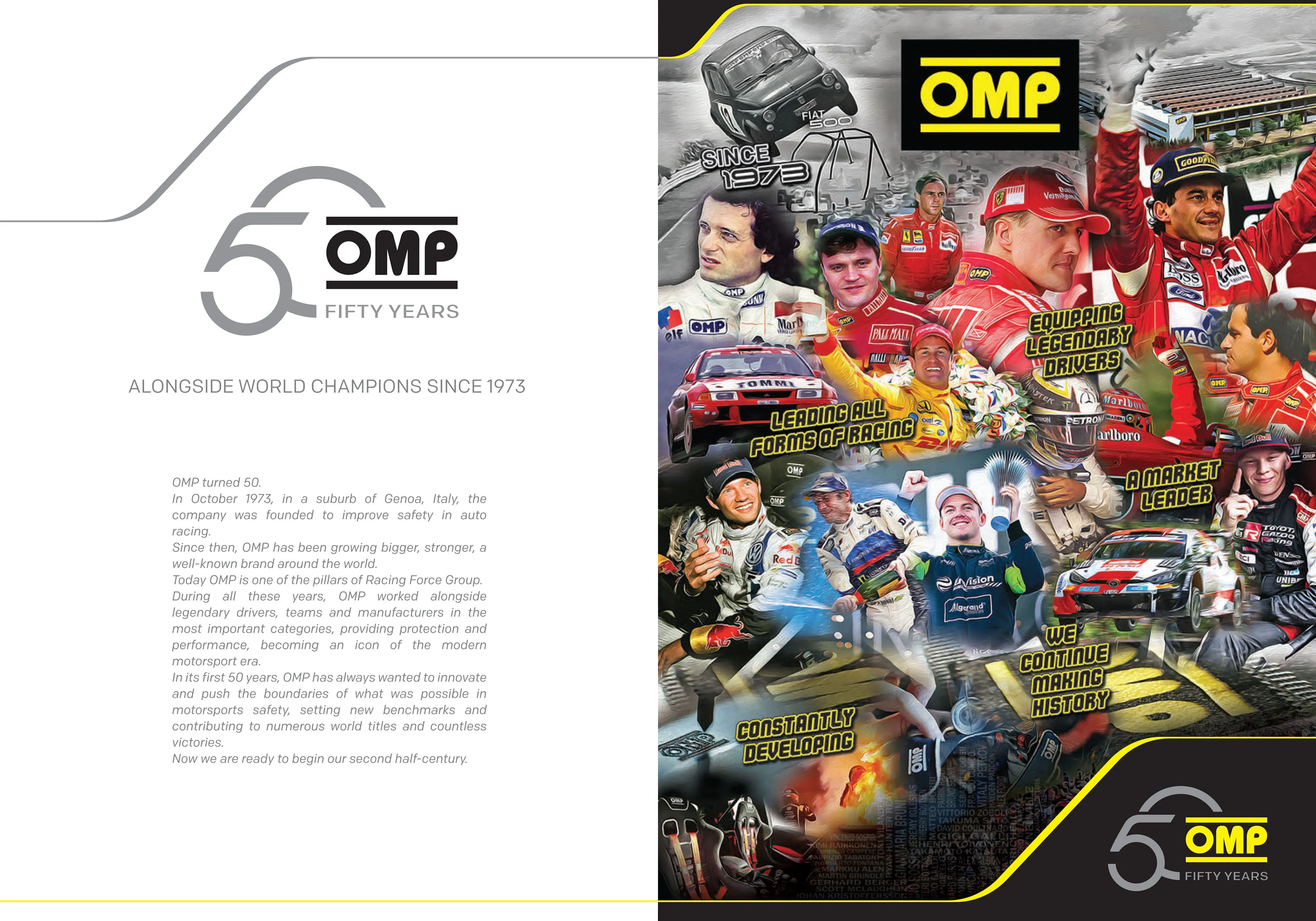 OMP GS-X Gaming Stuhl Brostuhl auf Rollen Racing Inspired E-Sports Sim Racing