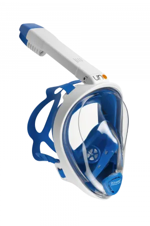 Open Box Ocean Reef UNO Full Face Snorkel Mask - Blue, Size: Small/Medium
