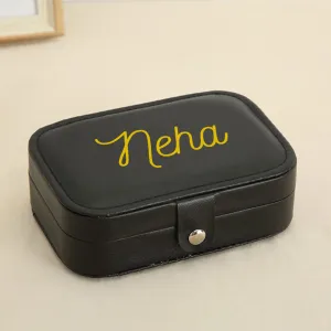 Personalized Jewellery Box Organizer For Travel jewelry Case for Earrings Pendant - Add Name