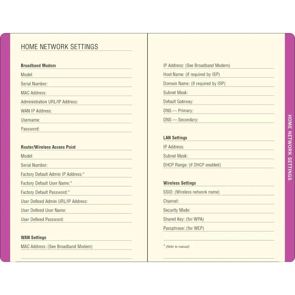Peter Pauper Press Internet Password Logbook - Galaxy