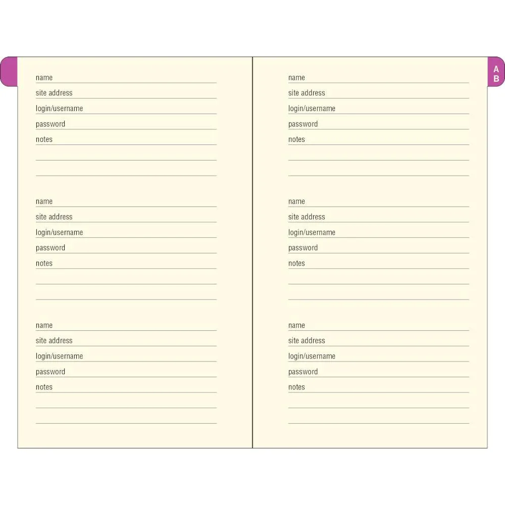 Peter Pauper Press Internet Password Logbook - Galaxy