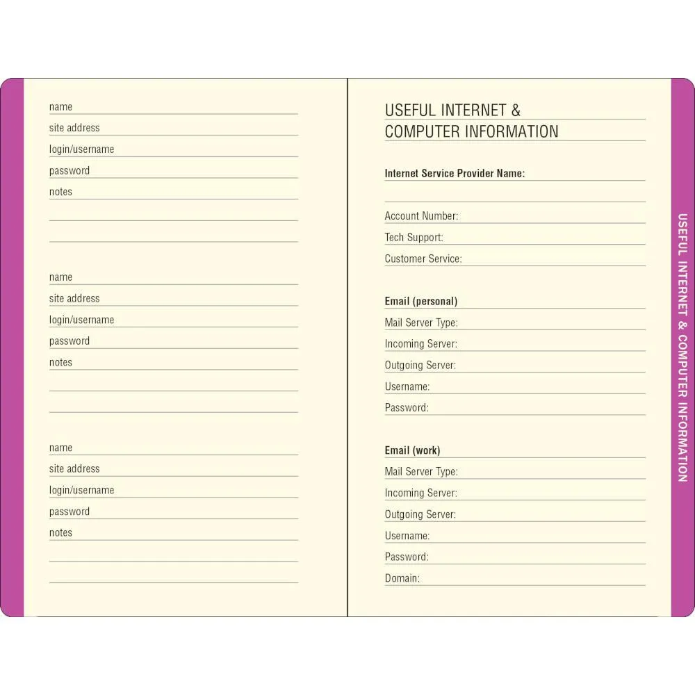 Peter Pauper Press Internet Password Logbook - Galaxy
