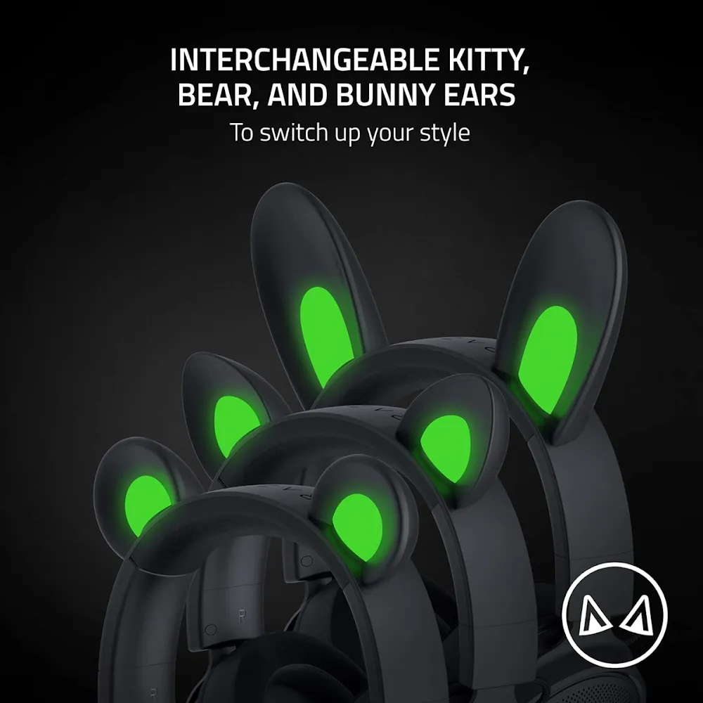 Razer Kraken Kitty V2 Pro - Wired Rgb Headset With Interchangeable Ears - Black - Frml Packaging