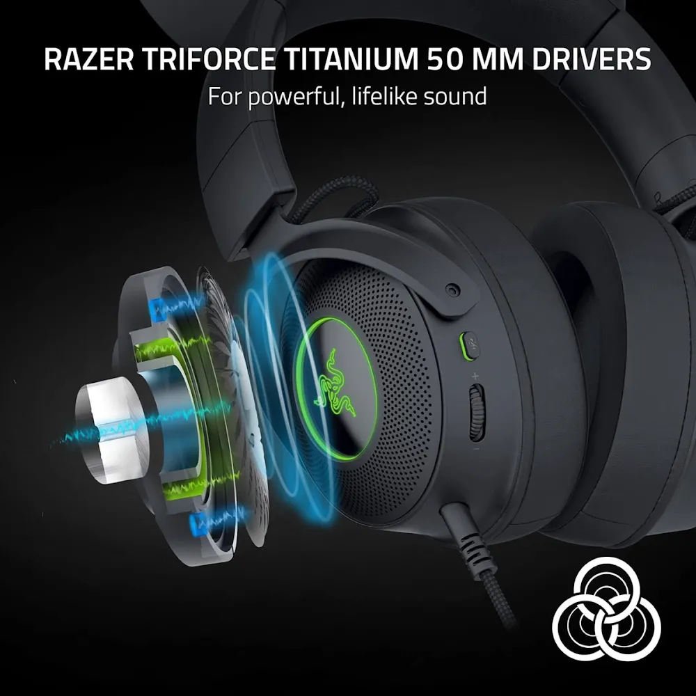 Razer Kraken Kitty V2 Pro - Wired Rgb Headset With Interchangeable Ears - Black - Frml Packaging