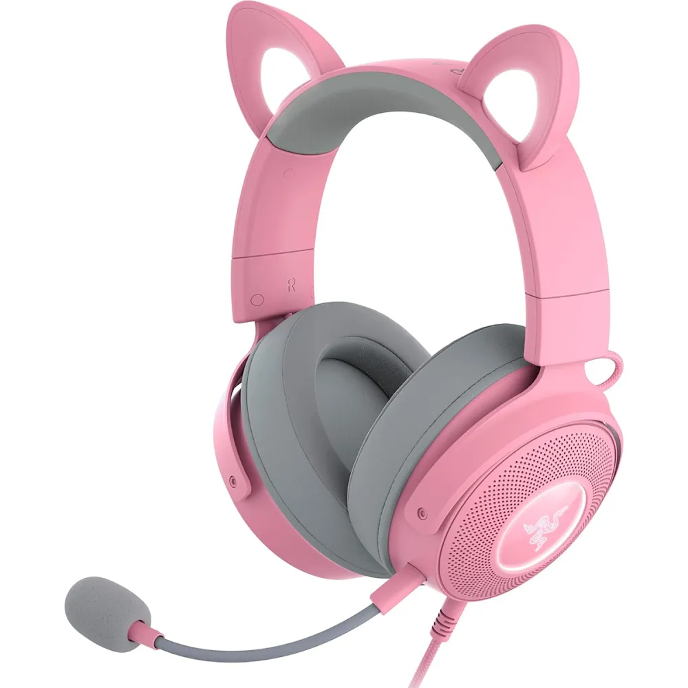 Razer Kraken Kitty V2 Pro - Wired Rgb Headset With Interchangeable Ears - Quartz Edition - Frml Packaging