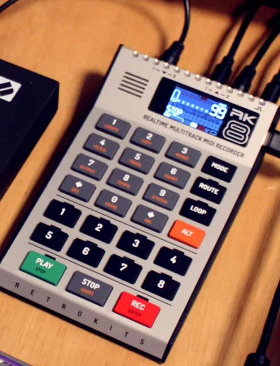Retrokits RK-008 Real Time Multitrack MIDI Recorder - 80s Tech Version