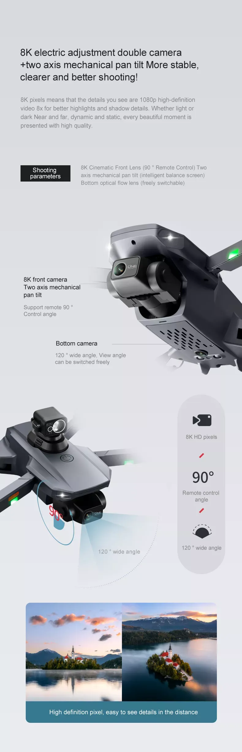 RG101 Pro 4K Drone | 2-Axis Gimbal