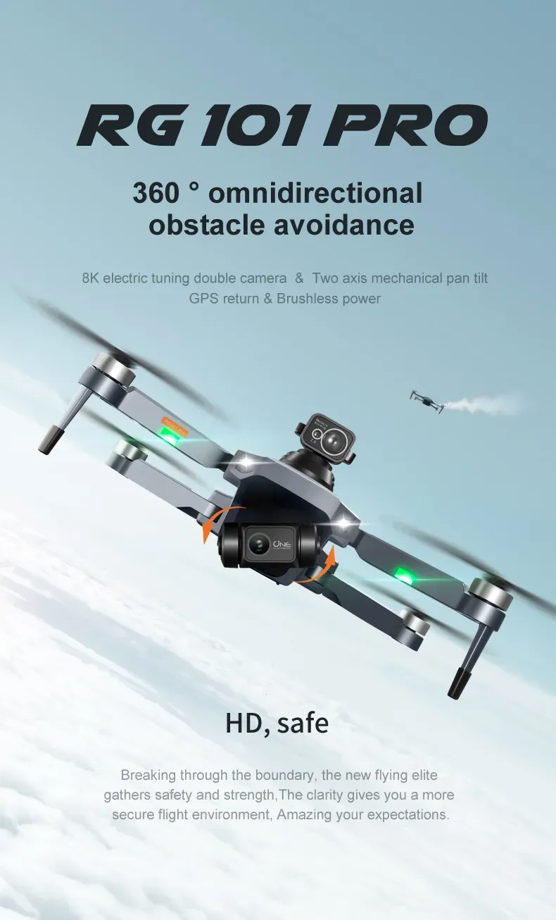 RG101 Pro 4K Drone | 2-Axis Gimbal